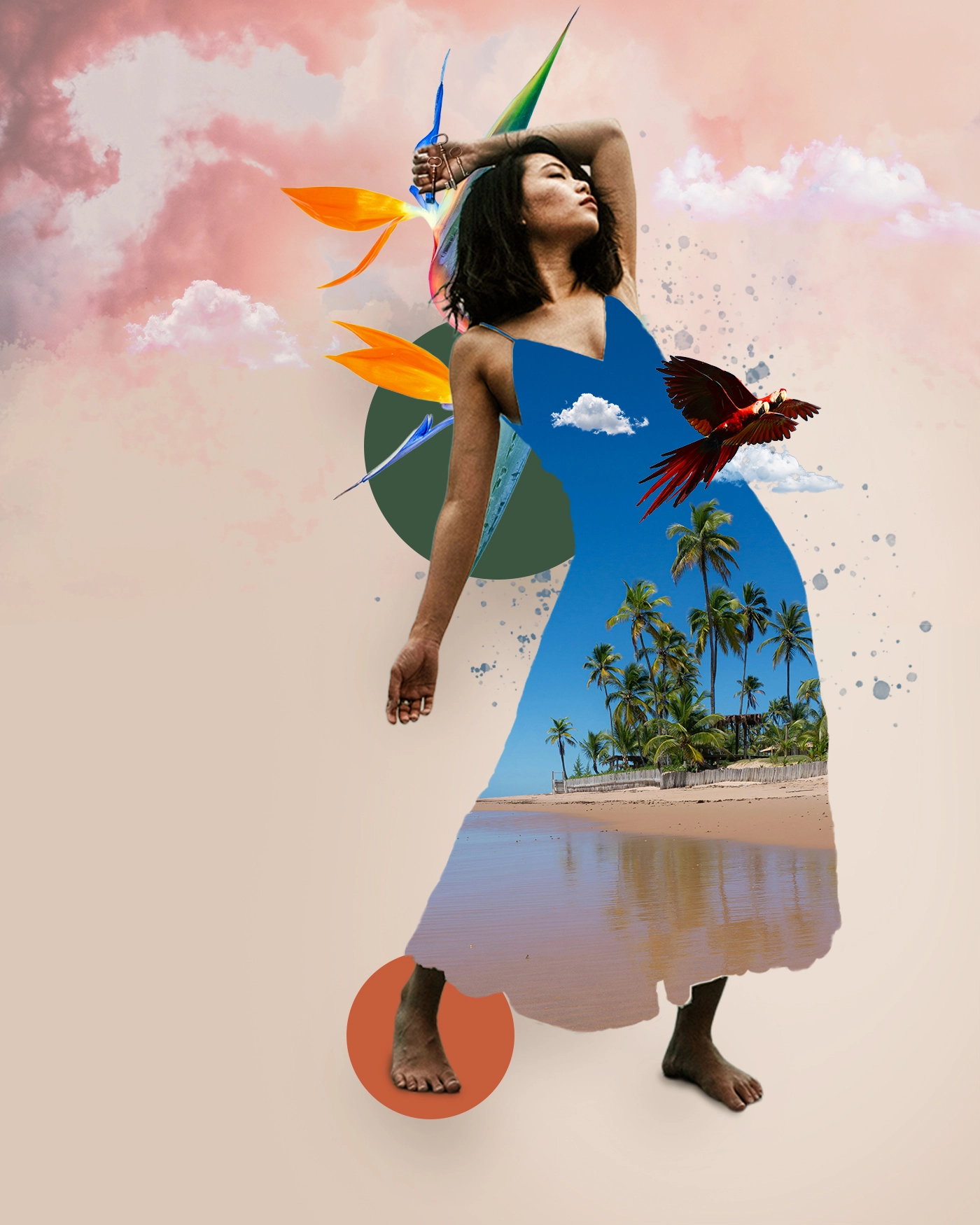 Inner Horizon - Surrealist Digital Collage for Independent Spirit